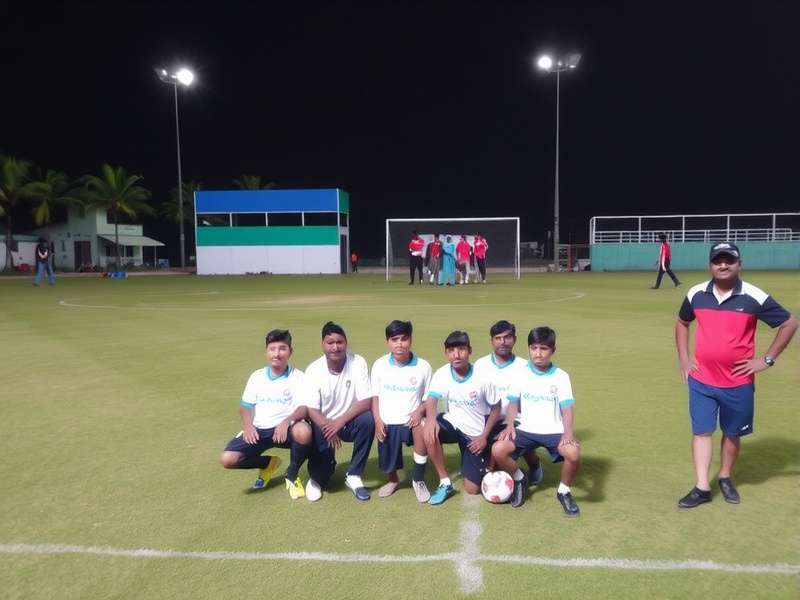 Young football players at Kovalam Football Foundation training session